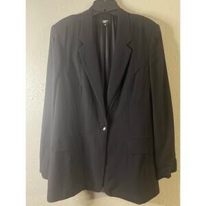 Philippe Adec Women’s pin stripes black blazer VTG 14/46 feminine business offic